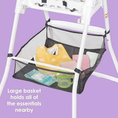 Baby Trend Flat Fold High Chair, Stellar Black - Image 4