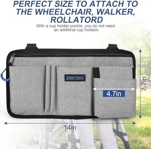 Wheelchair Side Bag, Wheel Chair Armrest Pouch Accessories - Image 7