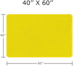 Yeaban Chenille Yellow Bathroom Rug 40"x60", Non-Slip Rubber Backing - Image 2