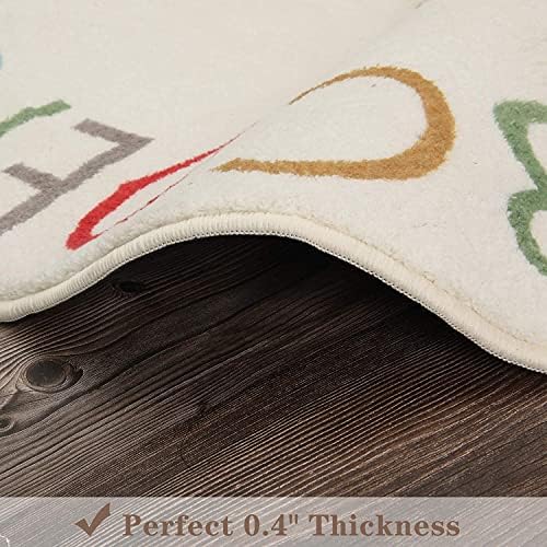Topotdor Round ABC Area Rug, 71 Inch Soft Floor Carpet - Image 5