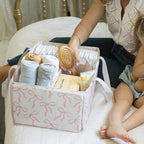 Tiny Twinkle Diaper Caddy Organizer – Foldable Baby Storage Basket - Image 2