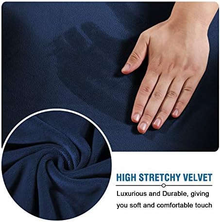 H.VERSAILTEX Wingback Chair Covers Velvet Plush Wing Chair Slipcover 1 Piece - Image 3