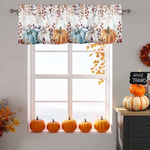 Fall Thanksgiving Kitchen Curtains Valances - Image 3