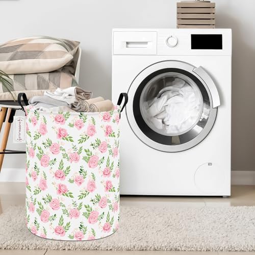 QUEENLALA Foldable Waterproof Round Fabric Laundry Basket Home - Image 4