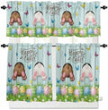 Vandarllin Spring Easter Kitchen Curtains and Valances Set, Funny Bunny Tails by VandarllinHomeKitchenDecor