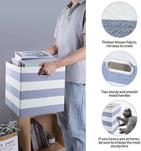 13x13x13 Storage Cubes Bins, Collapsible Fabric Bins 4Pack - Image 3