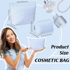 Huhumy 2 Pcs Makeup Bag Set for Women, Thin Stripe - Image 2