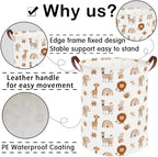 Boho animals Laundry Basket, Waterproof folding basket - Image 6