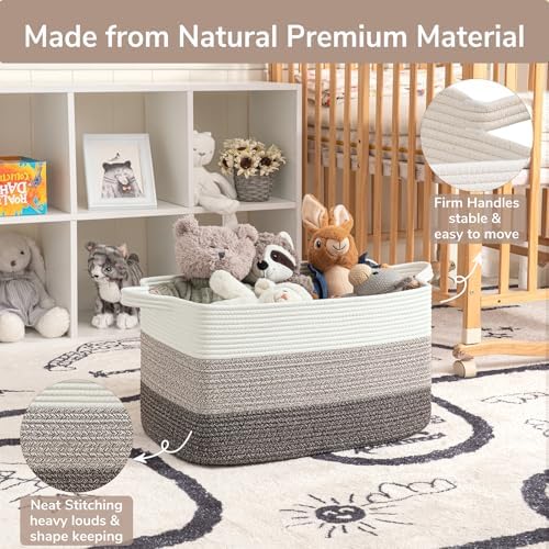 Goodpick Large Woven Rope Blanket Basket - Image 6