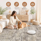 Nakagishi Boho 6x9 Area Rug Living Room Rugs Machine Washable Brown Grey - Image 3