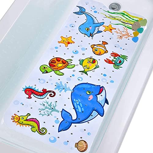 Baby Bath Mat for Tub Kids Non Slip Bathtub Mats Baby Extra Long 40X16 Inch by Tubozadi