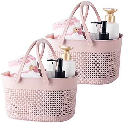rejomiik 2 Pack Portable Plastic Shower Caddy Basket by rejomiik