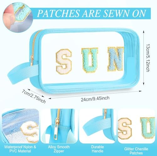 Kacctyen Sun Letter Clear Makeup Bags - Image 2