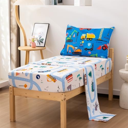NTBED 4 Pieces Construction Truck Toddler Bedding Set - Image 4