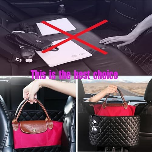 Car Net Pocket Handbag Holder，Purse Holder - Image 3