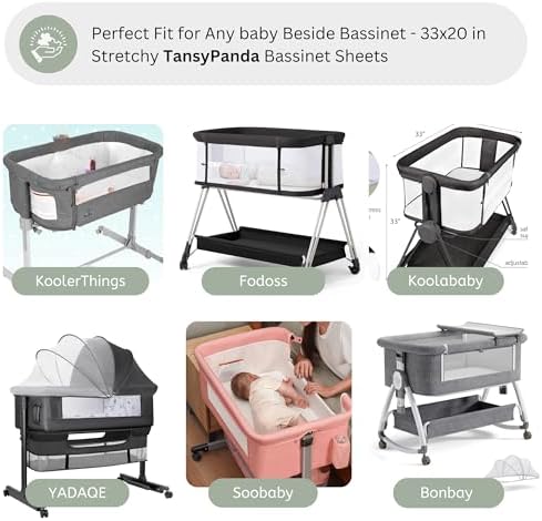 Muslin Bassinet Sheets for KoolerThings, Bonbay Bassinet Bedside Sleeper by - Image 2