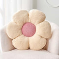 Kcvvcr Flower Throw Pillow, Soft White 17.7" Shaped Floor Pillow by Kcvvcr