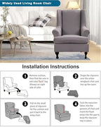 CRFATOP Wingback Chair Covers Wing Armchair Slipcovers - Image 5