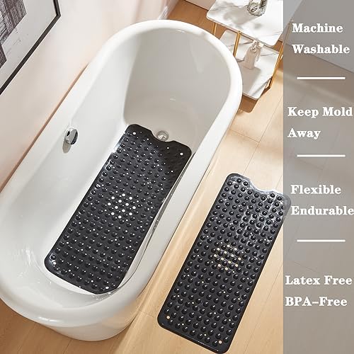 YANZIFLY Bathtub Mat for Shower: Soft Silicone Bath Mat Non Slip - Image 5