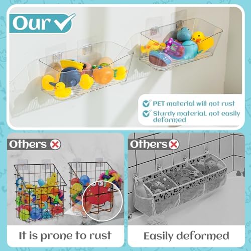 MIUKAA 2 Pack Bath Toy Storage Holder - Image 6
