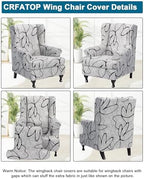 CRFATOP Wingback Chair Covers Stretch Armchair Slipcovers - Image 3