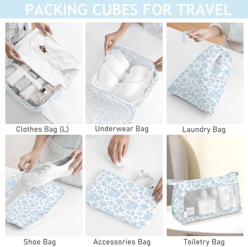 8 Set Packing Cubes for Travel, Luggage Packing Organizers Accessories Large - Image 4