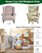 CRFATOP Wingback Chair Covers Stretch Armchair Slipcovers - Image 4