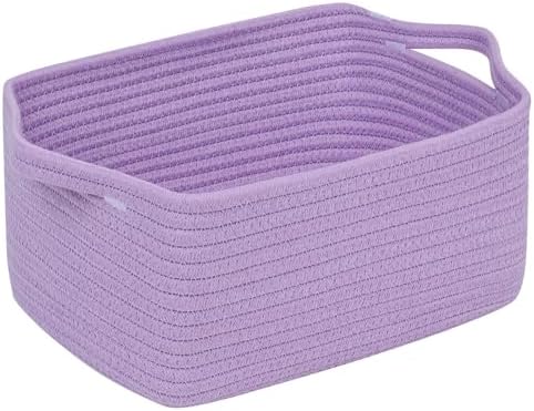 CubesLand Cube Storage Organizer Basket Bin, Cotton Rope Shelves Basket by CubesLand