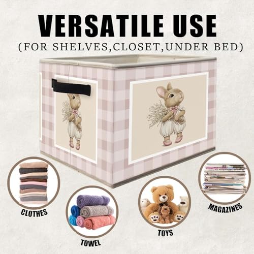 Bunny Nursery Storage Bins Basket, Toybox - Image 2