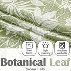 Vangao Floral Valances for Windows Leaf Green W50 X 16L 1 Panel - Image 2