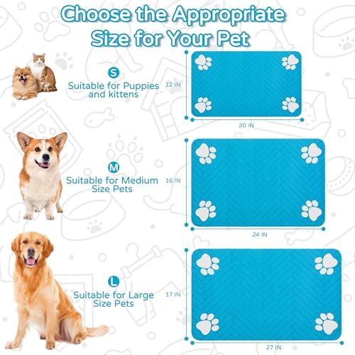 Dog Cat Food Mat, Absorbent Pet Feeding Mat - Image 3