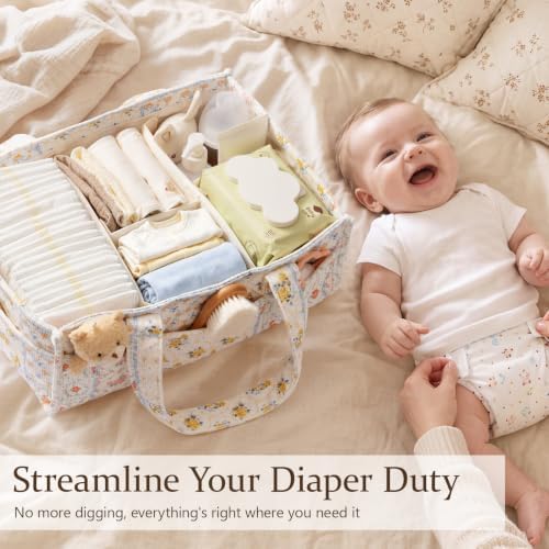 Corduroy Baby Diaper Caddy Organizer - Image 6