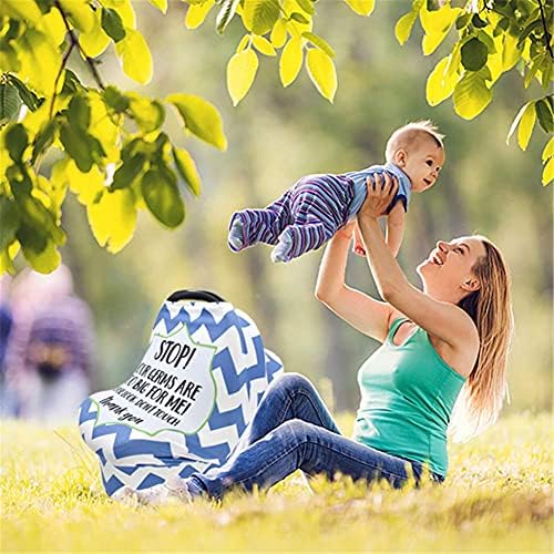 Metplus Baby Car Seat Cover, No Touch Sign Carseat Canopy & Nursing Covers - Image 5