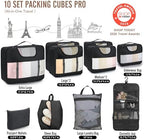 Veken 10 Set Packing Cubes for Travel Essentials, Anti-Wrinkle Buckled Suitcase - Image 2