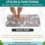 ENKOSI Non-Slip Bath Mat and Shower Mat 40x16 Extra Long, Stone Path - Image 5