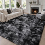 Ophanie Tie-Dyed Black & Grey Area Rugs 8x10 - Image 3
