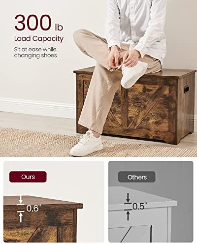 VASAGLE Storage Chest with 2 Safety Hinges, 15.7 x 31.5 x 18.1 Inche - Image 7