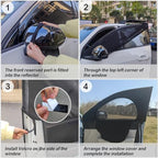 4PCS Car Window Shades with Zipper, Breathable Car Window Cover Baby Window - Image 7