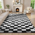 Ophanie Checkered Black & White Rug by Ophanie