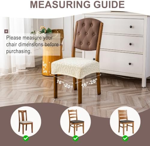 Genina Waterproof Chair Covers Set of 4, Dining Chair Cover - Image 3