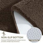 Polyester Bathroom Rug 20"x32" Brown, Non-Slip Soft Shaggy Bath Mat - Image 6