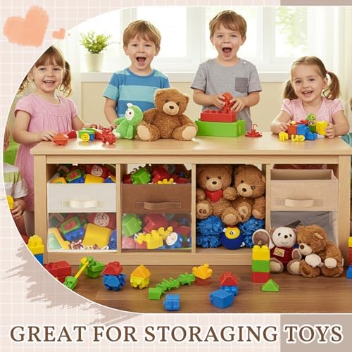 Marsui 12 Pcs Clear Cube Storage Bins Collapsible Fabric - Image 3