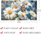 Shower Mat Non Slip, Daisies Butterflies Anti Slip Bath Mat - Image 4