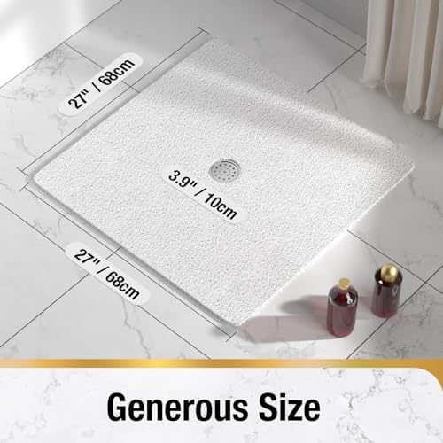 HITSLAM Square Shower Mat, 27 x 27 Inch Non Slip Bath Mat - Image 2