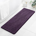 Chenille Bathroom Runner Rug 17"x47" Plum, Plush Bath Mat by Kildoss