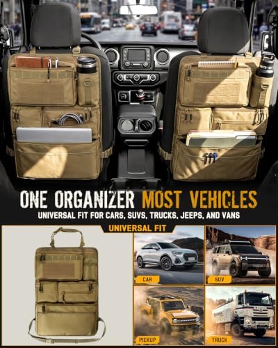 RXW All-In-One Back Seat Car Organizer, Fit Cars Trucks Jeeps Pickups Vans - Image 5