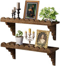 QsQueen Scalloped Wood Wall Shelf – 17 Inch Floating Shelf by QsQueen