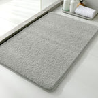 Polyester Bathroom Rug 24"x36" Gray, Non-Slip Soft Shaggy Bath Mat by Kildoss