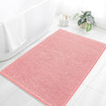 Chenille Bathroom Rug 40"x60" Pink, Large Plush Bath Mat by Kildoss