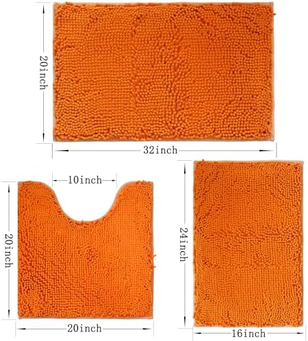 Bathroom Rugs Sets 3 Piece Non Slip, Bath Rugs - Image 3